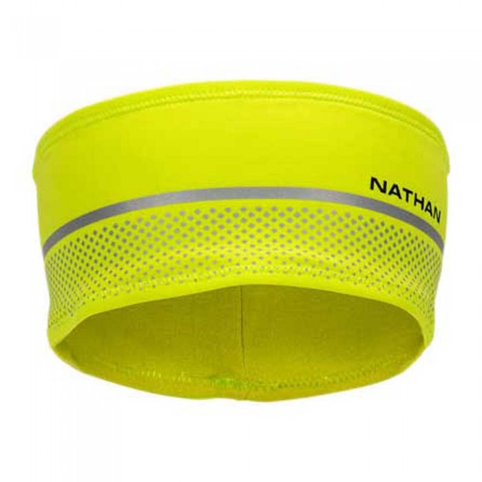 [해외]NATHAN HyperNight Reflective 헤드밴드 4138800329 Hi Vis Yellow / Geo Print