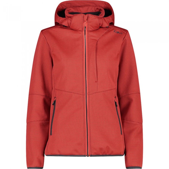 [해외]CMP Zip Hood 32A1426 소프트쉘 자켓 4139208270 Campari / Anthracite