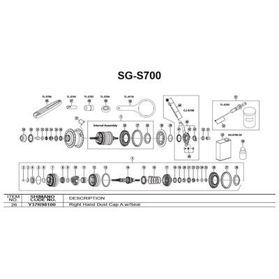 [해외]시마노 SG-S700-A 오른쪽 1137974243 Black