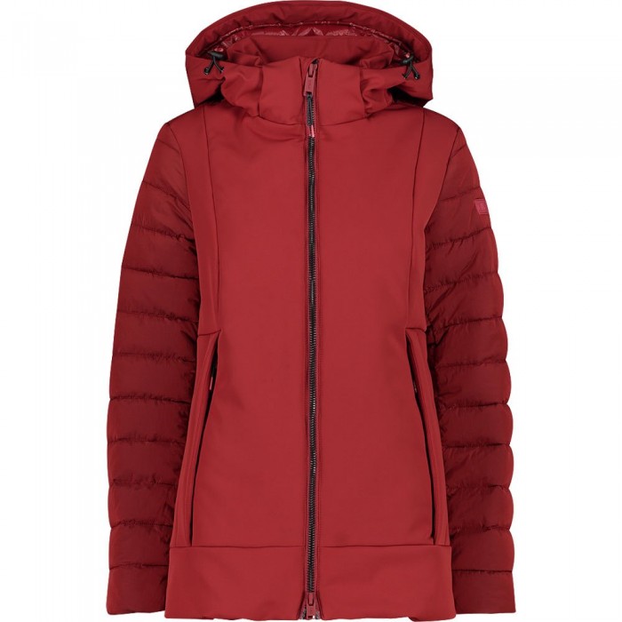 [해외]CMP Long Zip Hood 32K1516 소프트쉘 자켓 4139207978 Red Wine