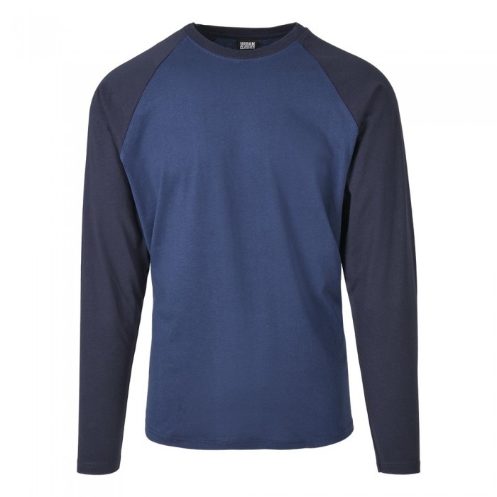 [해외]URBAN CLASSICS Raglan Contrast 긴팔 티셔츠 138680475 Dark Blue / Blue Navy