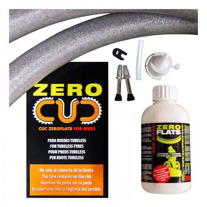 [해외]ZEROFLATS 세트 ZeroCuc 20 Mm Anti Puncture Kit 1137760291 White