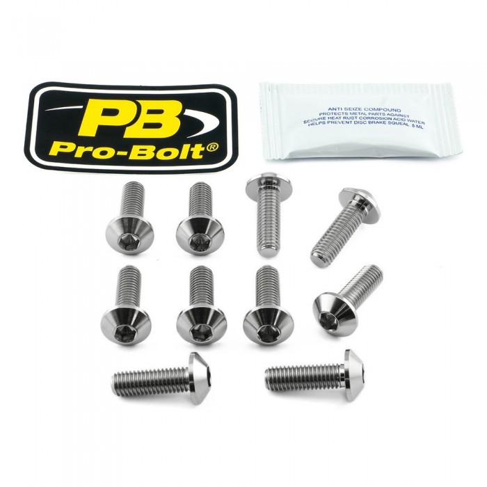 [해외]PRO BOLT TI10DISCBMW003 브레이크 디스크 나사 10 단위 9139414432 Silver