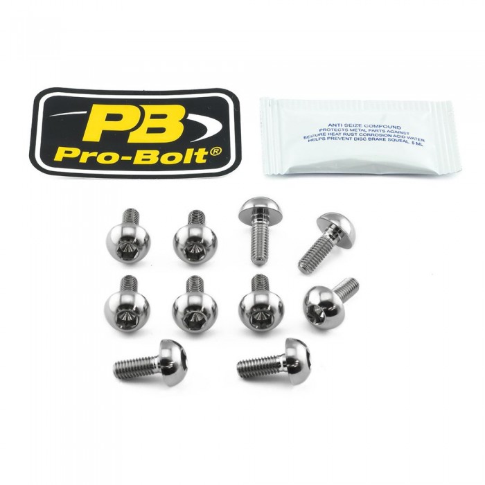 [해외]PRO BOLT TI10DISCHONFR 브레이크 디스크 나사 10 단위 9139414433 Silver