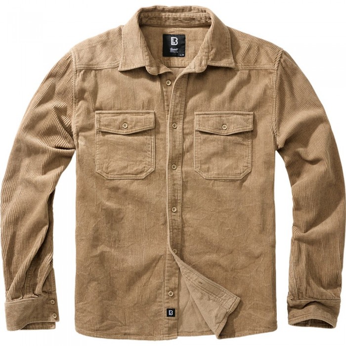 [해외]BRANDIT Corduroy Classic 긴팔 셔츠 4139420822 Camel