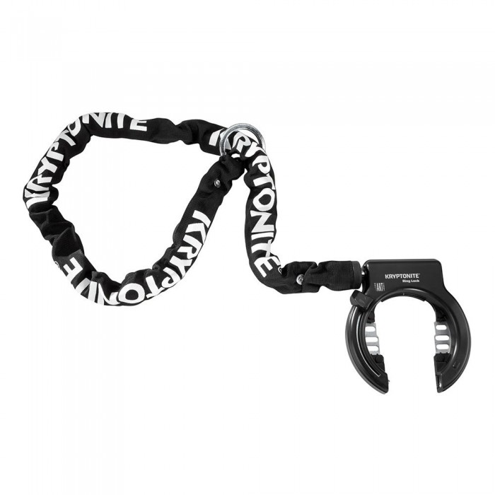 [해외]KRYPTONITE Ring Non Retractable Whith Chain Plug In 프레임 잠금 1137797021 Black