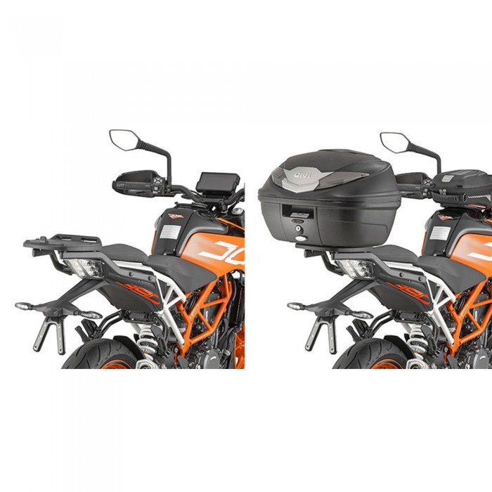 [해외]기비 Monolock KTM Duke 125/390 상단 케이스 후면 장착 9137999756 Black