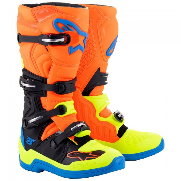 [해외]알파인스타 Tech 5 오프로드 부츠 9139307415 Orange Fluo / Enamel Blue / Yellow Fluo