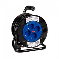 [해외]SOLERA Cable Reel 15 m 4 Plugs 4138375832 Black / Blue
