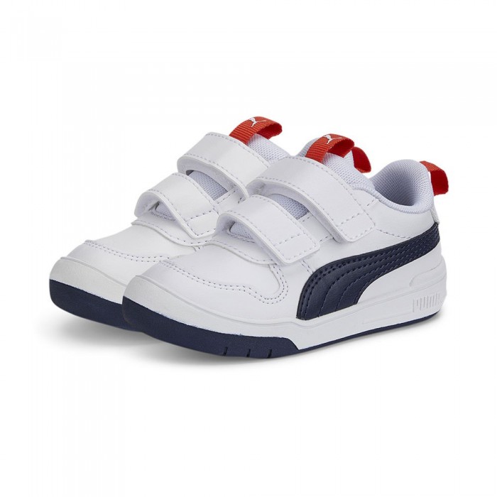 [해외]푸마 Multiflex Sl V 아기 신발 15139003510 Puma White / Peacoat / Puma Red