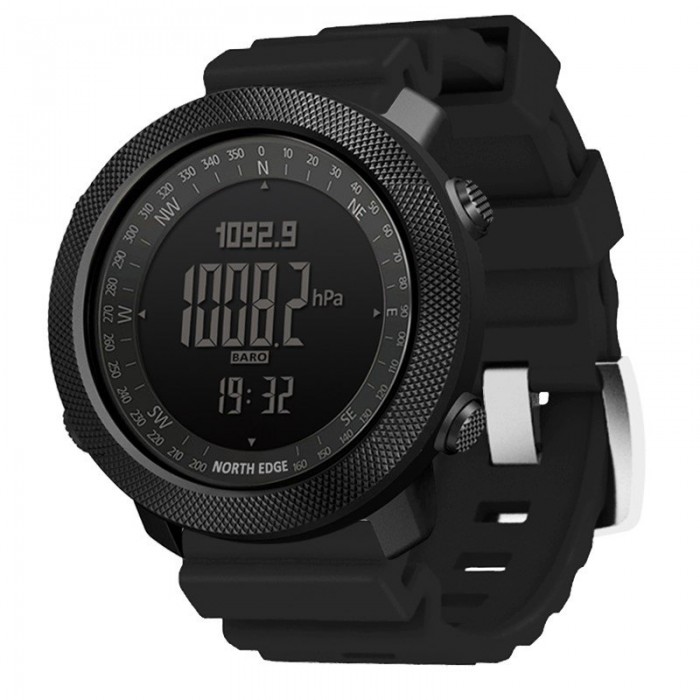 [해외]NORTH EDGE Apache Multi-Sport WR 50 m 시계 1139438679 Black Steel