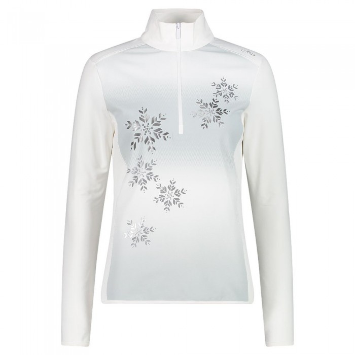 [해외]CMP Sweat 38L1196 하프 지퍼 플리스 4139208172 White / Ice