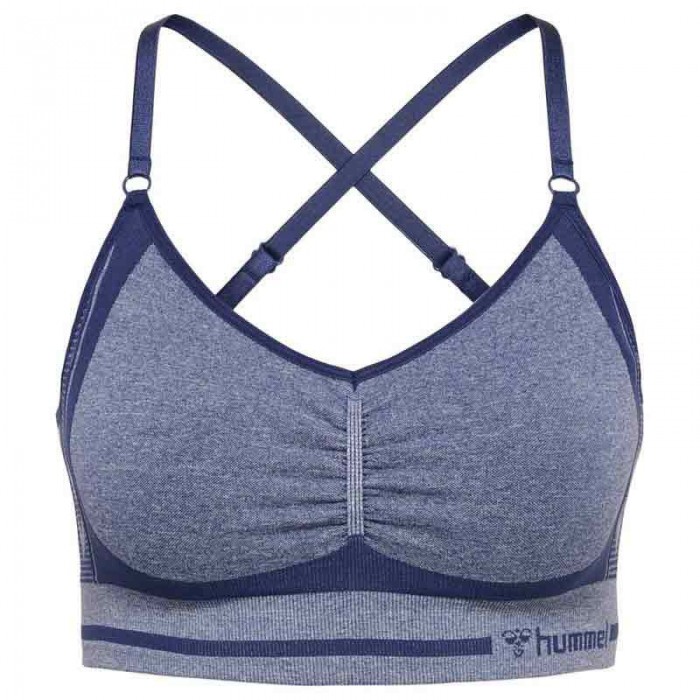 [해외]험멜 Lulu Scrunch Seamless 스포츠 탑 하이 서포트 4139476541 Insignia Blue Melange