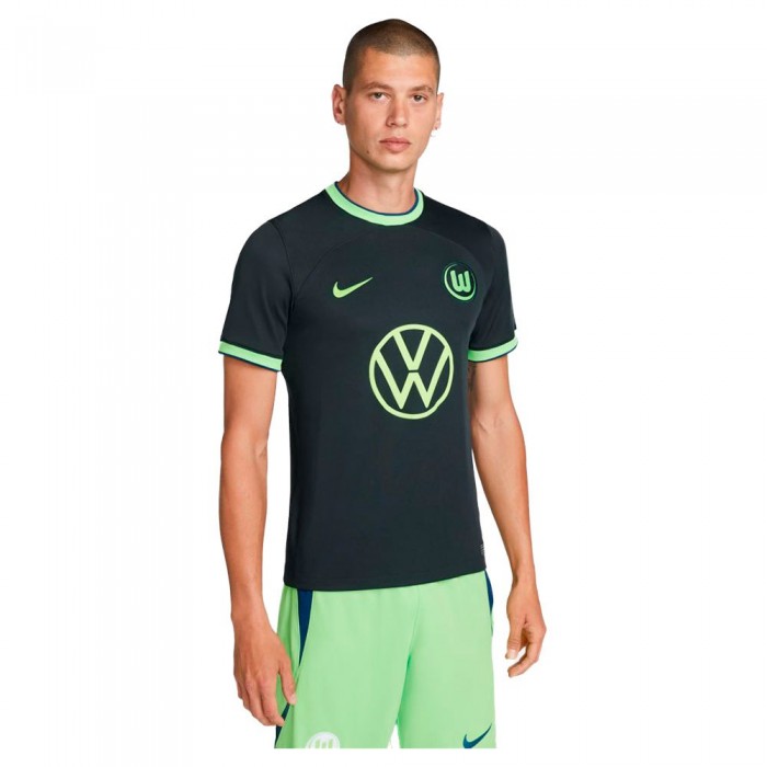 [해외]나이키 VFL Wolfsburg Dri Fit Stadium 22/23 반팔 어웨이 유니폼 3138712913 Seaweed / Sub Lime / Sub Lime