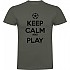 [해외]KRUSKIS Keep Calm And Play Football 반팔 티셔츠 3139292438 Dark Army Green