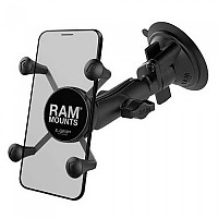 [해외]RAM MOUNTS 흡입 컵 전화 거치대 X-그립? Twist-Lock™ 1139535661 Black