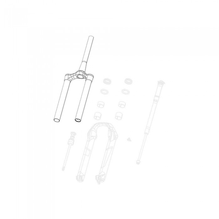 [해외]락샥 을 위한 Crown/Steerer/Uppertube Solo 에어 51 Offset 30 금 TK A1/RL A1/주디 금 TK/RL A1 을 더한 포크 1137670319 Taper Black