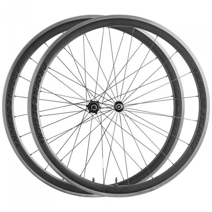 [해외]PROFILE DESIGN GMR 38 Carbon Tubeless 도로용 휠 세트 1138788189 Black