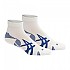 [해외]아식스 Cushion Quarter 짧은 양말 2 켤레 6139010241 Brilliant White / Asics Blue