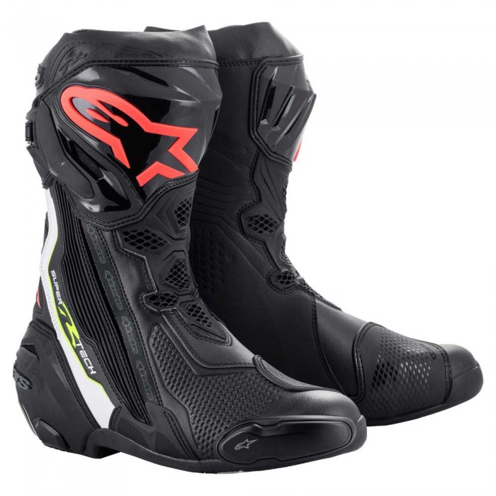 [해외]알파인스타 Supertech R 레이싱 부츠 9139609471 Black / White / Fluo Red / Fluo Yellow