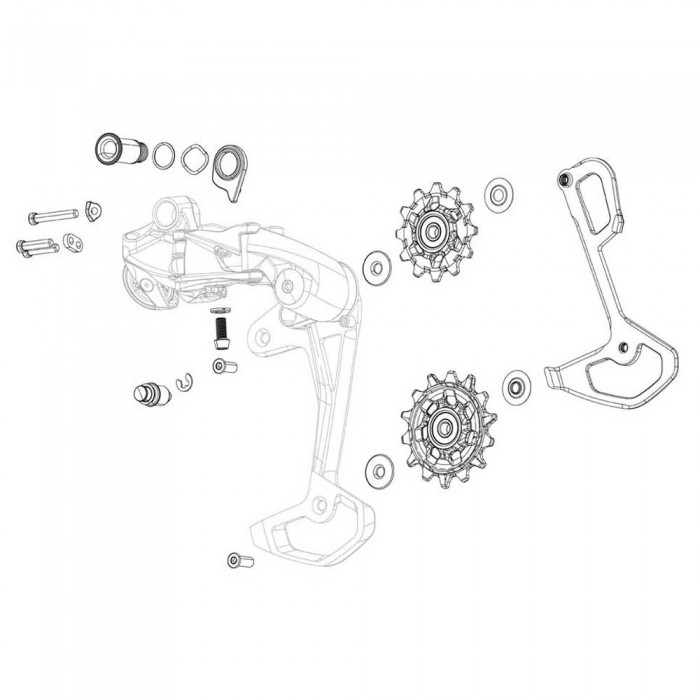 [해외]스램 Rear Derailleur Inner Cage X01 DH Red Short With Screws 상자 1137671154 Black