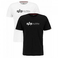[해외]알파 인더스트리 알파 Label 반팔 티셔츠 2 단위 139303763 Black / White
