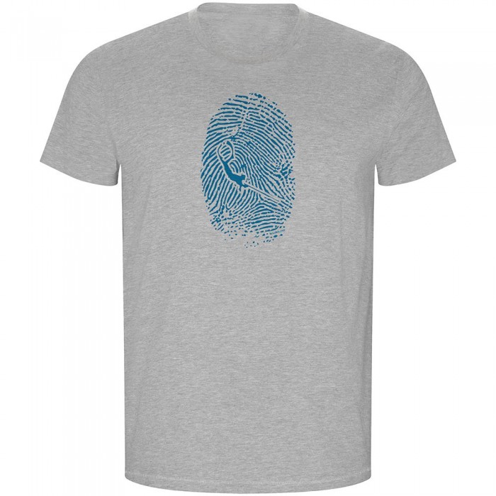 [해외]KRUSKIS SpearFisher Fingerprint ECO 반팔 티셔츠 10139685241 Heather Grey