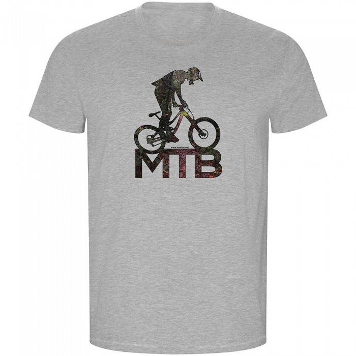 [해외]KRUSKIS MTB Background ECO 반팔 티셔츠 1139685123 Heather Grey