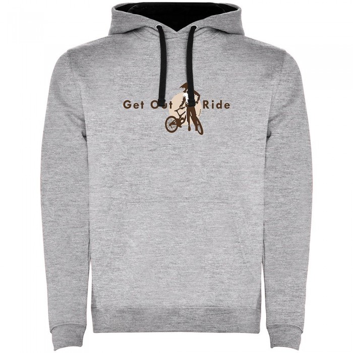 [해외]KRUSKIS Get Out And Ride Two-Colour 후드티 1139695617 Heather Grey / Black