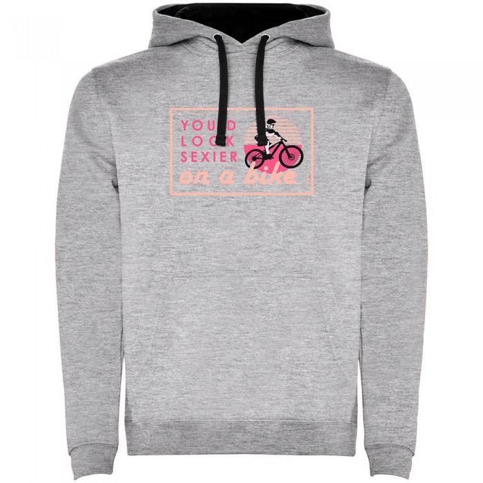 [해외]KRUSKIS Sexier On A Bike Two-Colour 후드티 1139695863 Heather Grey / Black