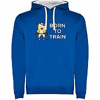 [해외]KRUSKIS Born To Train Two-Colour 후드티 7139695369 Royal Blue / White