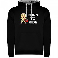 [해외]KRUSKIS 후드티 Born To Ride Two-Colour 9139695338 Black / Grey