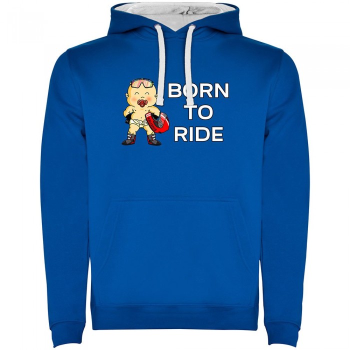 [해외]KRUSKIS Born To Ride Two-Colour 후드티 9139695342 Royal Blue / White