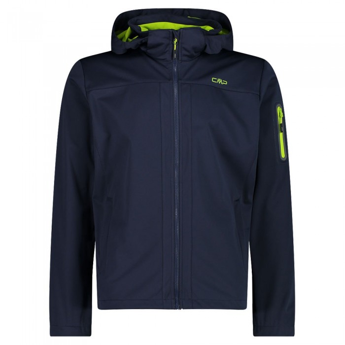 [해외]CMP Zip Hood 39A5027 소프트쉘 자켓 4139679360 B.Blue / Limegreen