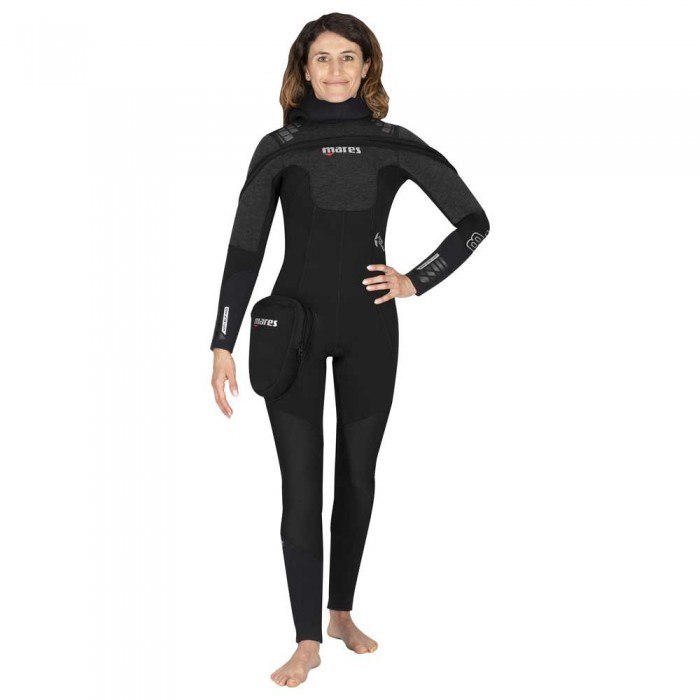 [해외]마레스 Pro Therm She Dives 8/7 mm 프리다이빙 웻슈트 10139380893 Black