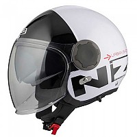[해외]NZI Ringway Duo 오픈 페이스 헬멧 9139684515 Glossy Commuter White / Black