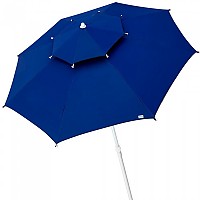 [해외]AKTIVE 팔각형 우산 280 Metal Metal 이중 지붕과 UV가 있는 장대 30 보호 6138069213 Navy