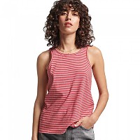[해외]슈퍼드라이 Vintage 로고 Stripe 민소매 티셔츠 138903049 Papaya Red Marl / Rodeo White