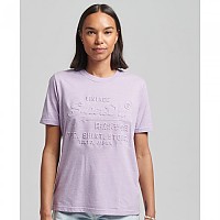 [해외]슈퍼드라이 Vintage 로고 Emboss 티셔츠 139531081 Oxford Purple Snowy