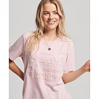 [해외]슈퍼드라이 Vintage 로고 Emboss 티셔츠 139531083 Pastel Pink Snowy