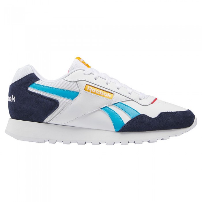 [해외]리복 CLASSICS Glide 운동화 139444001 Ftwr White / Vector Navy / Radiant Aqua