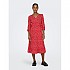 [해외]ONLY Olivia Wrap 미드i 3/4 소매 드레스 139757281 Mars Red / Aop Fiona Ditsy