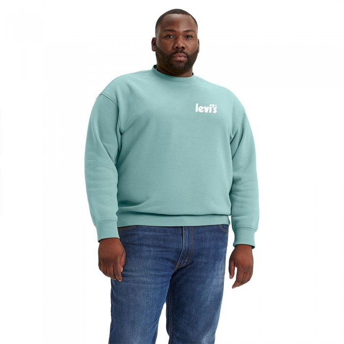 [해외]리바이스 Plus Size Relaxed Graphic 스웨트셔츠 139459241 Plus Poster Left Chest Crew Pastel Turquoise