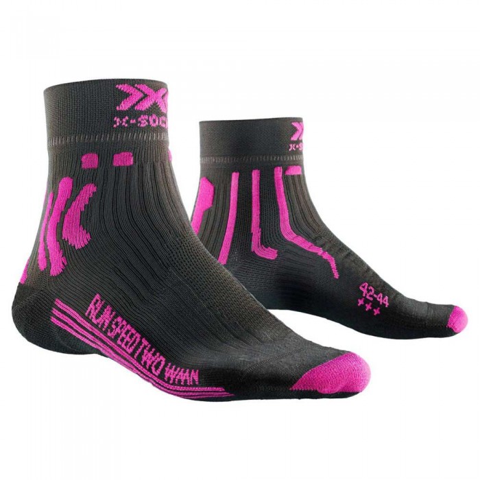 [해외]X-SOCKS Run Speed Two 4.0 양말 4139544018 Dolomite Grey / Neon Flamingo