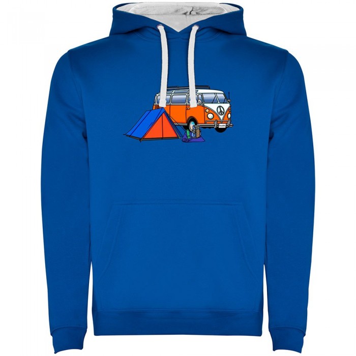 [해외]KRUSKIS Hippie Van Trek Two-Colour 후드티 4139695669 Royal Blue / White