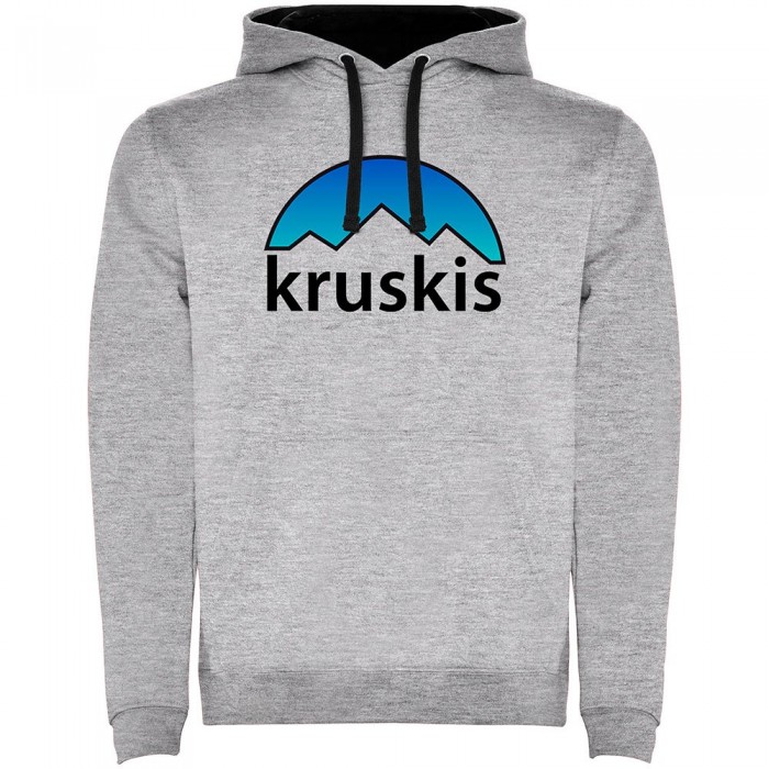 [해외]KRUSKIS Mountain Silhouette Two-Colour 후드티 4139695749 Heather Grey / Black