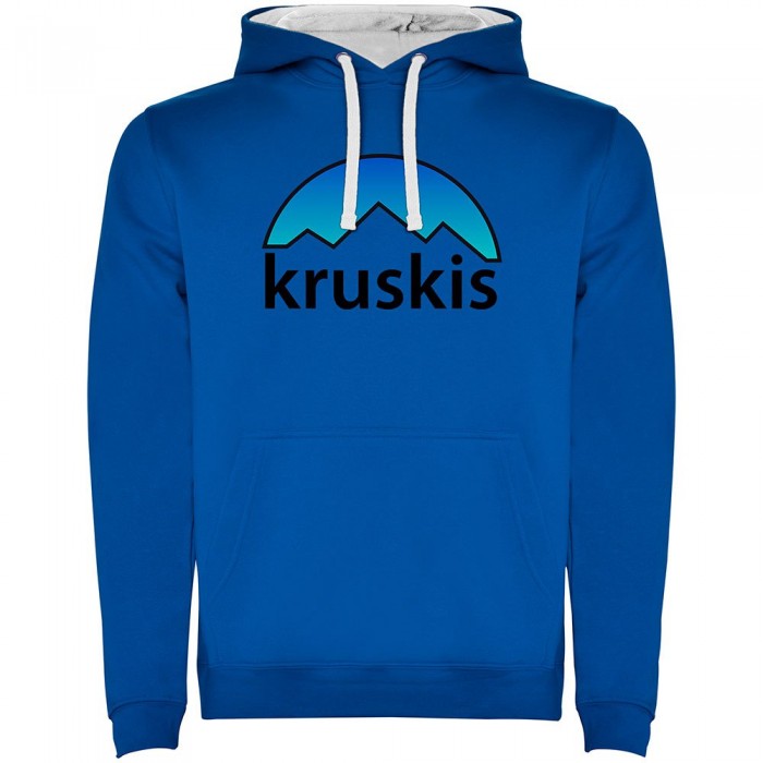 [해외]KRUSKIS Mountain Silhouette Two-Colour 후드티 4139695750 Royal Blue / White