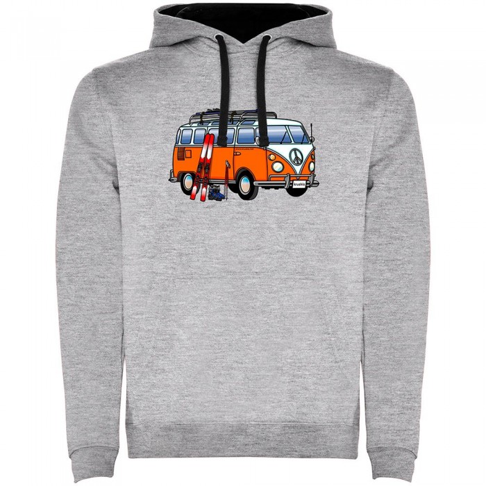 [해외]KRUSKIS 후드티 Hippie Van 스키 Two-Colour 5139695659 Heather Grey / Black