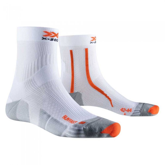 [해외]X-SOCKS Run Fast 4.0 양말 6139544007 Arctic White / Trick Orange