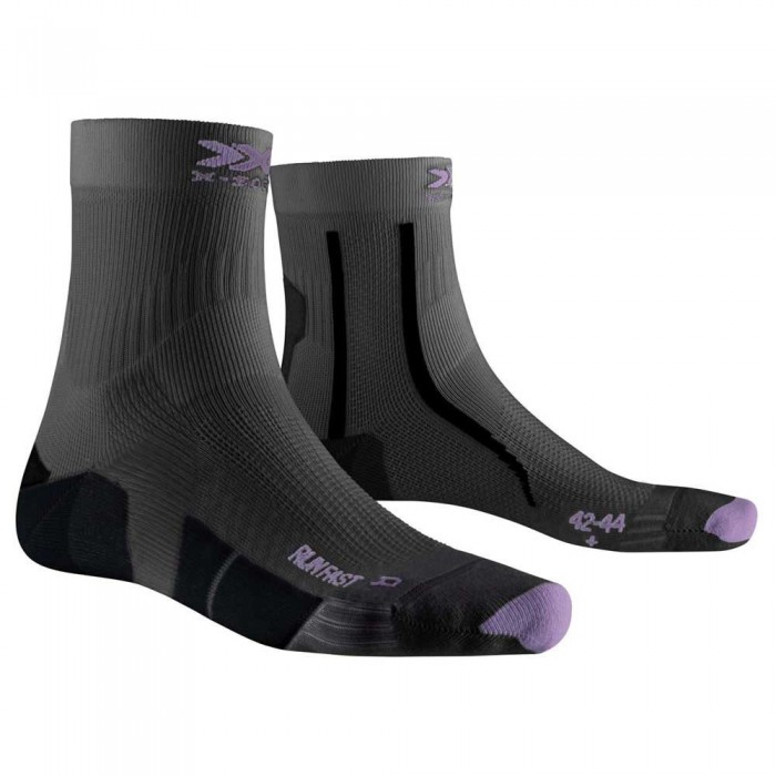 [해외]X-SOCKS Run Fast 4.0 양말 6139544008 Charcoal / Invent Lavender